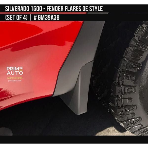 Extensoare pentru pasajele roții Chevrolet Silverado 1500 2019 - 2026 negru AIR DESIGN GM39A38