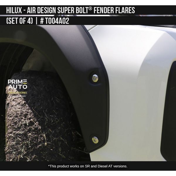 Фендера Toyota Hilux 2021-2025 черный AIR DESIGN TO04A02 TO04A02 фото