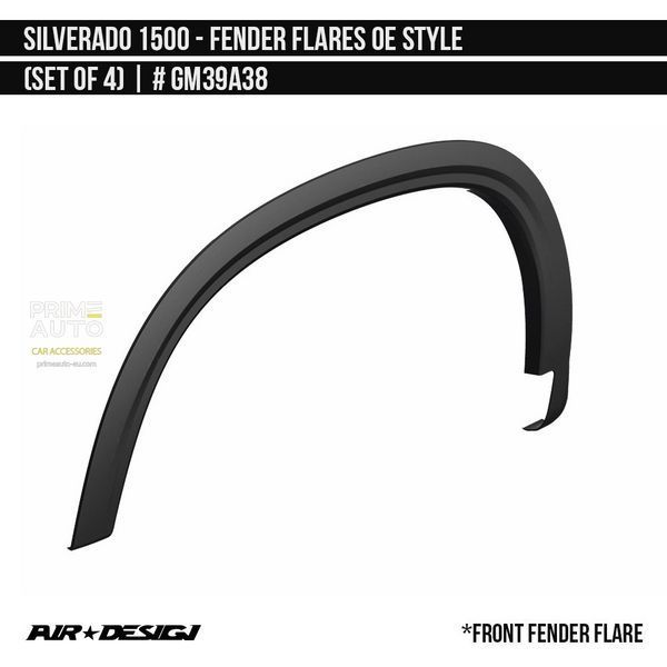 Extensoare pentru pasajele roții Chevrolet Silverado 1500 2019 - 2026 negru AIR DESIGN GM39A38