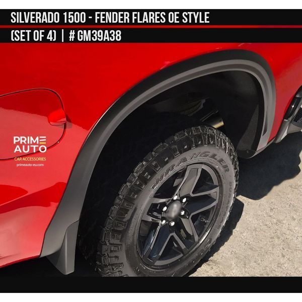 Extensoare pentru pasajele roții Chevrolet Silverado 1500 2019 - 2026 negru AIR DESIGN GM39A38