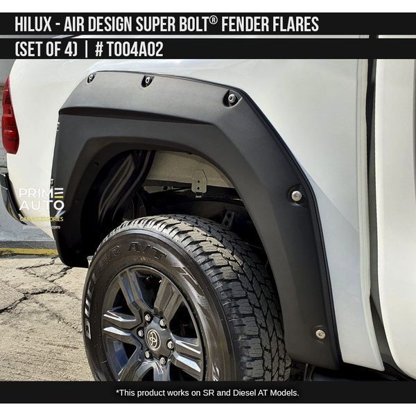 Фендера Toyota Hilux 2021-2025 черный AIR DESIGN TO04A02 TO04A02 фото