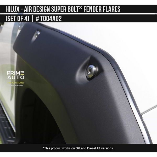 Фендера Toyota Hilux 2021-2025 черный AIR DESIGN TO04A02 TO04A02 фото