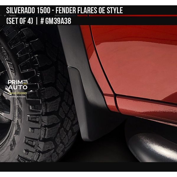 Extensoare pentru pasajele roții Chevrolet Silverado 1500 2019 - 2026 negru AIR DESIGN GM39A38