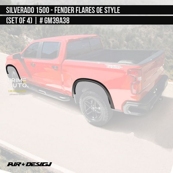 Extensoare pentru pasajele roții Chevrolet Silverado 1500 2019 - 2026 negru AIR DESIGN GM39A38