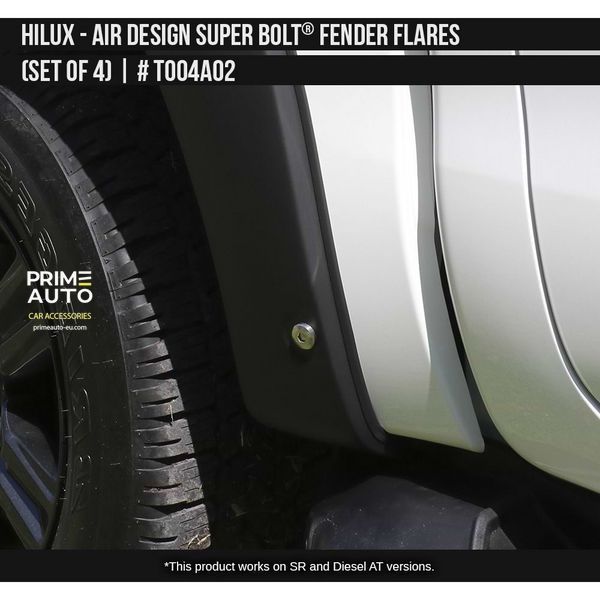 Фендера Toyota Hilux 2021-2025 черный AIR DESIGN TO04A02 TO04A02 фото