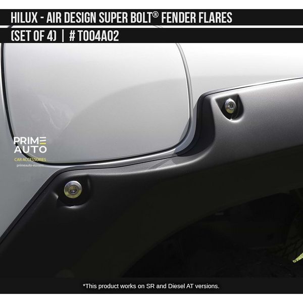 Фендера Toyota Hilux 2021-2025 черный AIR DESIGN TO04A02 TO04A02 фото