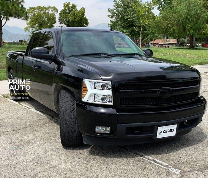 Faruri faţă Chevrolet Silverado 1500 2007-2013 PRO series chromium AlphaRex 880204