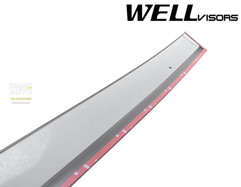 Window Deflectors 4pcs Set with Chrome Trim Chrysler Pacifica;Voyager 2017-2025 Wellvisors 3-847CY001