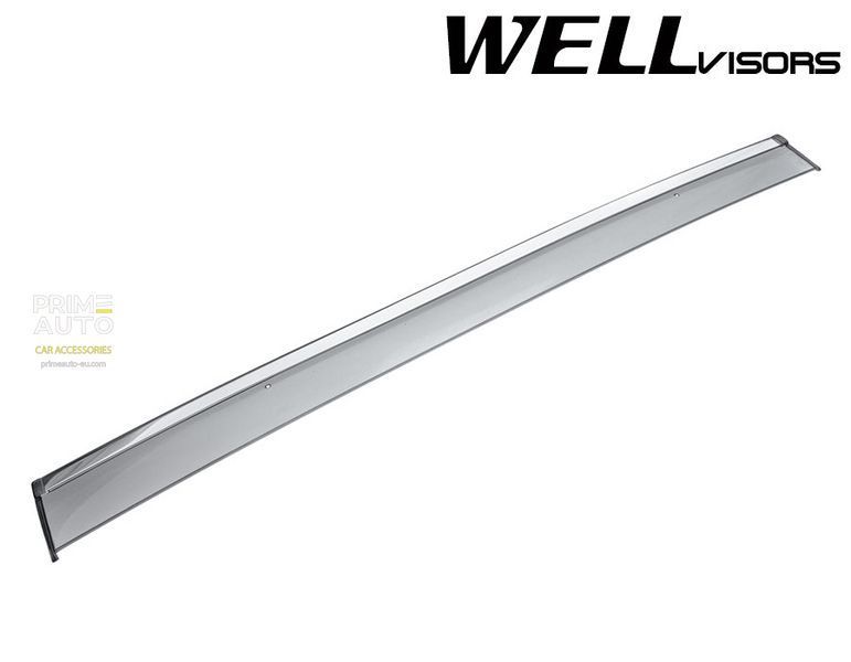 Window Deflectors 4pcs Set with Chrome Trim Chrysler Pacifica;Voyager 2017-2025 Wellvisors 3-847CY001
