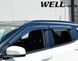 Дефлекторы окон к-т 4 шт с черным хромированным молдингом Jeep Compass 2017 - 2027 Wellvisors 3-847JE009 3-847JE009 фото 2