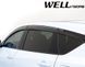 Owiewki do szyb samochodowych num 6 szt z czarna chromowana listwa Acura RDX 2019 - 2025 Wellvisors 3-847AC016