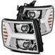 Faruri faţă Chevrolet Silverado 1500 2007-2013 PRO series chromium AlphaRex 880204