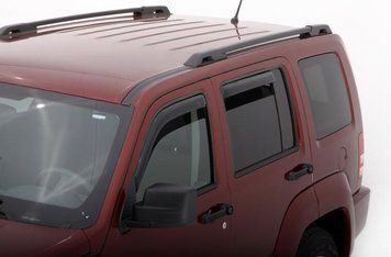 Window Deflectors 4 pcs Set Jeep LIBERTY 2008-2014 Ventvisor IN-CHANNEL Dark Smoke AVS 194964