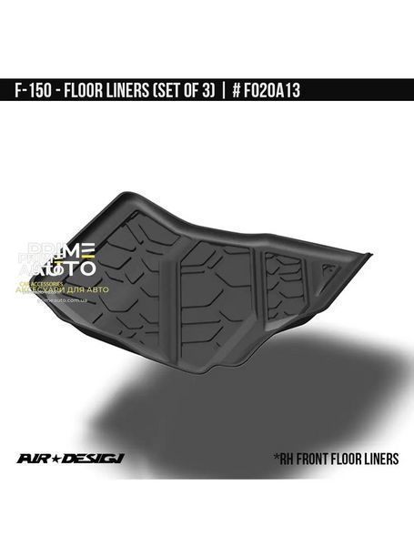 Floor Liner front Ford F-150/Raptor 2015-2020 black AIR DESIGN FO20A14/15