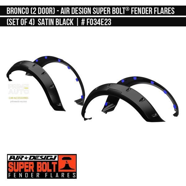 Фендера Ford Bronco 2021-2025 черный AIR DESIGN FO34E23 FO34E23 фото