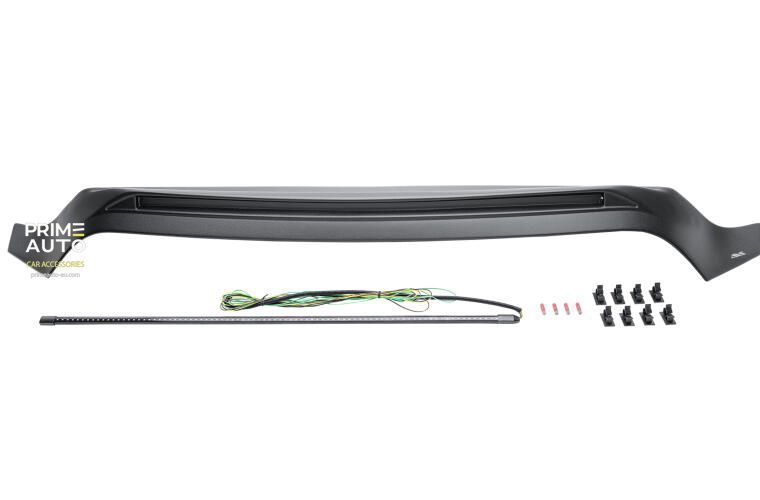 Hood Spoiler With LED Strip With Turn Follower Ram 1500 2019-2026 Black Matte AVS 953163