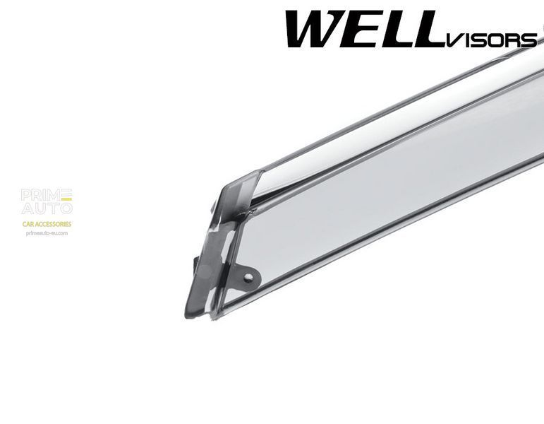 Дефлекторы окон к-т 4 шт с хромированным молдингом Toyota Avalon 2013 - 2018 Wellvisors 3-847TY050 3-847TY050 фото