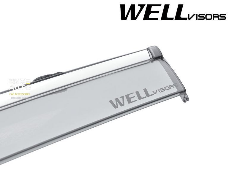 Дефлекторы окон к-т 4 шт с хромированным молдингом Toyota Avalon 2013 - 2018 Wellvisors 3-847TY050 3-847TY050 фото