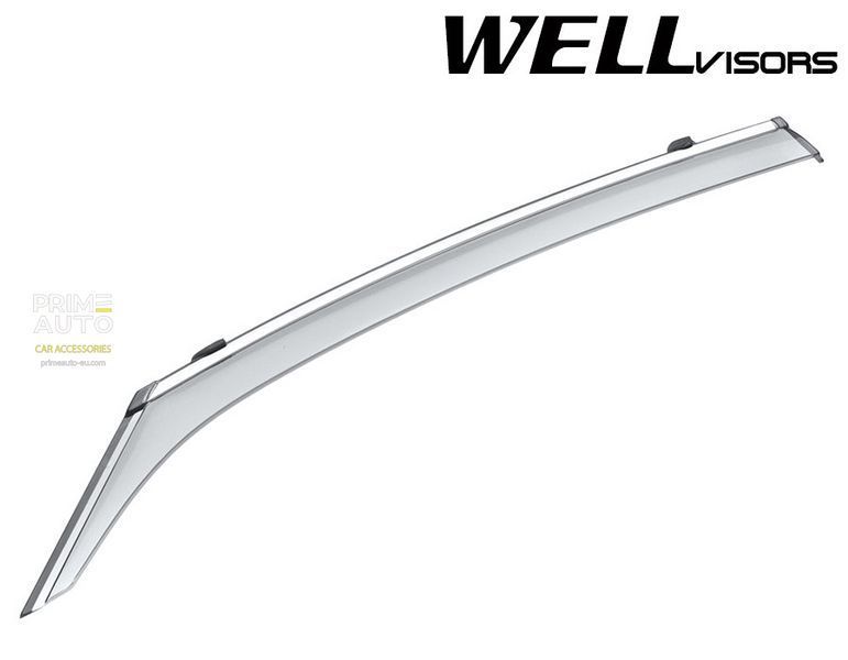 Дефлекторы окон к-т 4 шт с хромированным молдингом Toyota Avalon 2013 - 2018 Wellvisors 3-847TY050 3-847TY050 фото