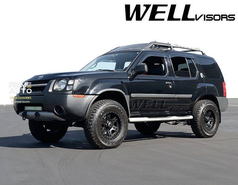 Дефлекторы окон к-т 4 шт с черным хромированным молдингом Nissan Xterra 1999 - 2004 Wellvisors 3-847NS016 3-847NS016 фото