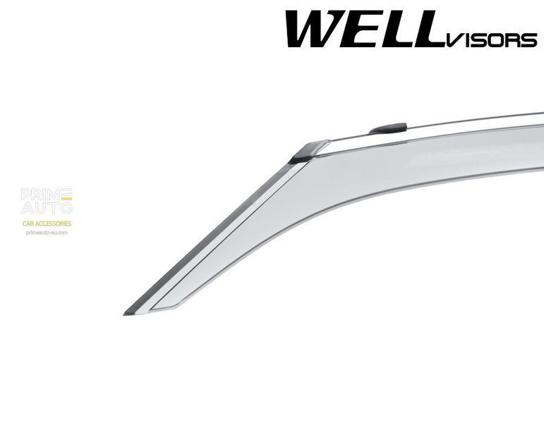 Дефлекторы окон к-т 4 шт с хромированным молдингом Toyota Avalon 2013 - 2018 Wellvisors 3-847TY050 3-847TY050 фото