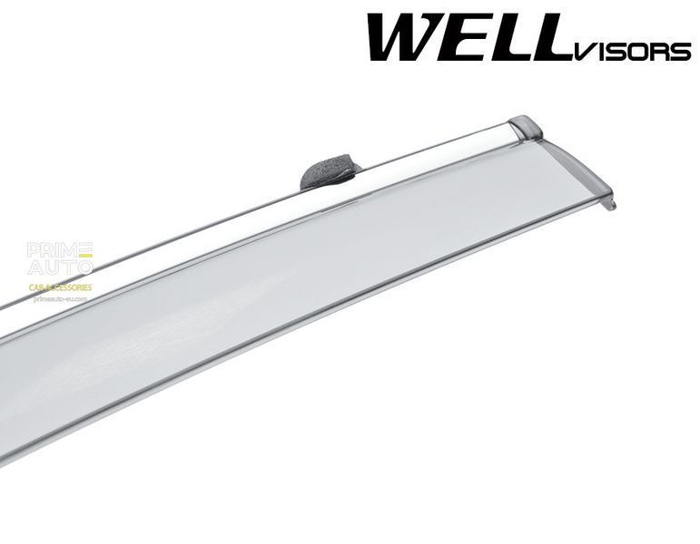 Дефлекторы окон к-т 4 шт с хромированным молдингом Toyota Avalon 2013 - 2018 Wellvisors 3-847TY050 3-847TY050 фото