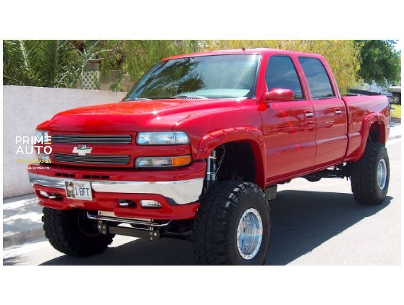 Fender Flares set 4 PCs Chevrolet Silverado 1500/2500 HD 2001-2002 Pocket-style black Bushwacker 40917-02