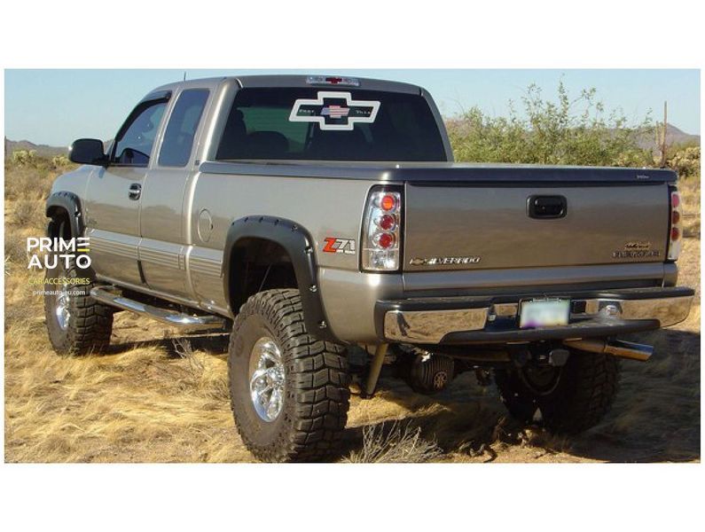 Fender Flares set 4 PCs Chevrolet Silverado 1500/2500 HD 2001-2002 Pocket-style black Bushwacker 40917-02