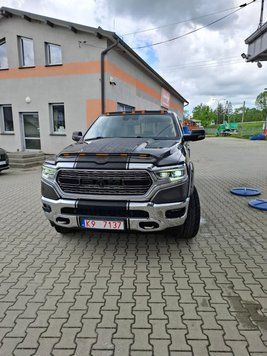 Hood Spoiler With LED Strip Ram 1500 2019-2026 Black Matte AVS 753163