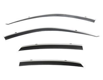 Window Deflectors 4pcs Set with Chrome Trim Acura;Honda Integra;Civic 2023 - 2025 Hatchback Wellvisors 3-847AC021