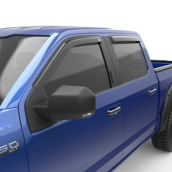 Window Deflectors 4 pcs set Ford F-350 2015 - 2025 Dark Gloss Extended Cab EGR 643471
