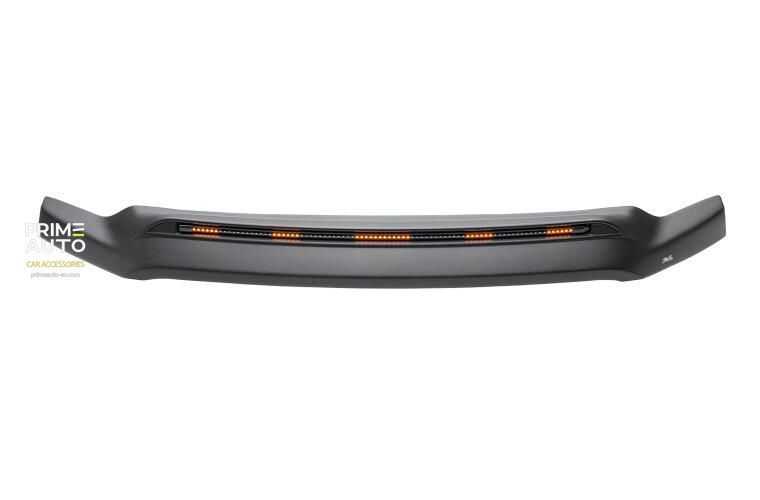 Hood Spoiler With LED Strip With Turn Follower Ford F-150 2021-2025 Aeroskin Lightshield PRO Black Matte AVS 953196