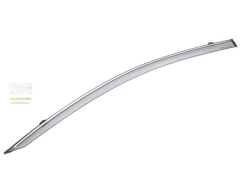 Window Deflectors 4pcs Set with Chrome Trim Toyota Crown 2023 - 2026 3-847TY080