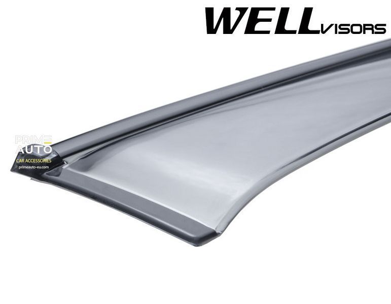 Дефлектори вікон к-т 4 шт з чорним хромованим молдингом Acura MDX 2007 - 2013 Wellvisors 3-847AC003 3-847AC003 фото