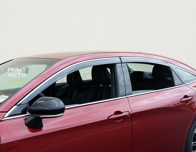 Window Deflectors 4pcs Set with Chrome Trim Toyota Crown 2023 - 2026 3-847TY080