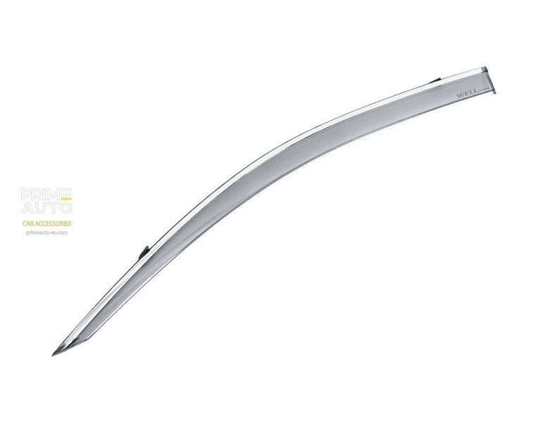 Window Deflectors 4pcs Set with Chrome Trim Toyota Corolla Cross 2022-2025 Wellvisors 3-847TY063