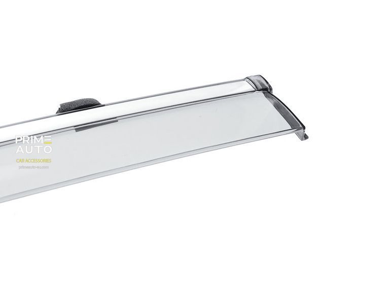 Window Deflectors 4pcs Set with Chrome Trim Toyota Corolla Cross 2022-2025 Wellvisors 3-847TY063