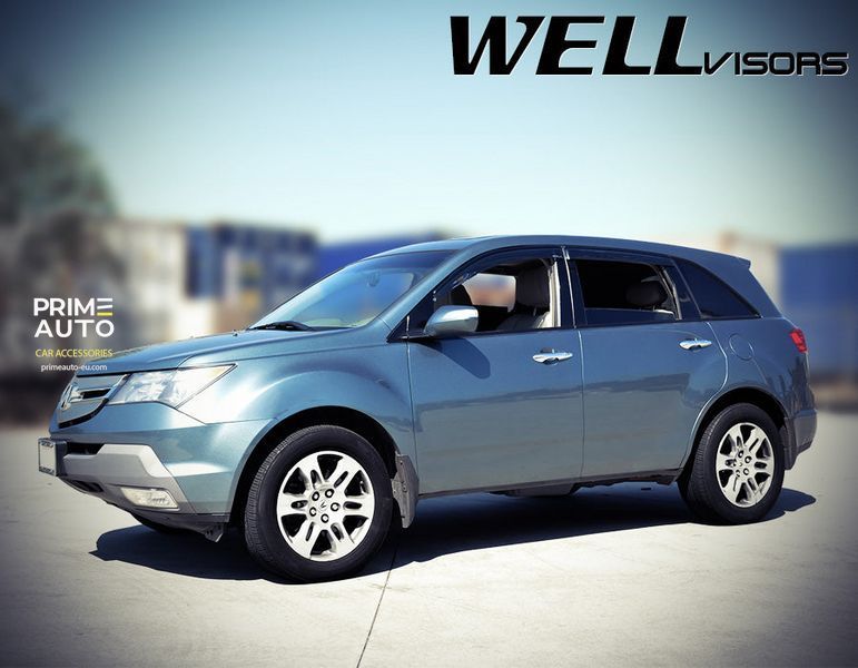 Дефлектори вікон к-т 4 шт з чорним хромованим молдингом Acura MDX 2007 - 2013 Wellvisors 3-847AC003 3-847AC003 фото