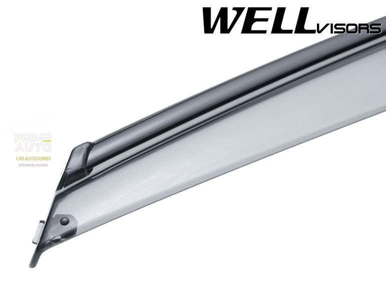 Дефлектори вікон к-т 4 шт з чорним хромованим молдингом Acura MDX 2007 - 2013 Wellvisors 3-847AC003 3-847AC003 фото
