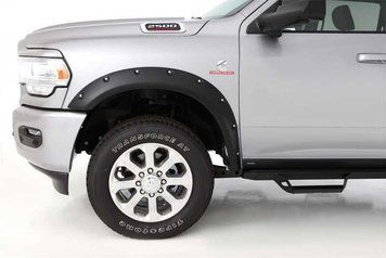 Fender Flares front 2 PCs RAM/Dodge Ram 2500 2019-2025 Pocket-style black Bushwacker 50065-02