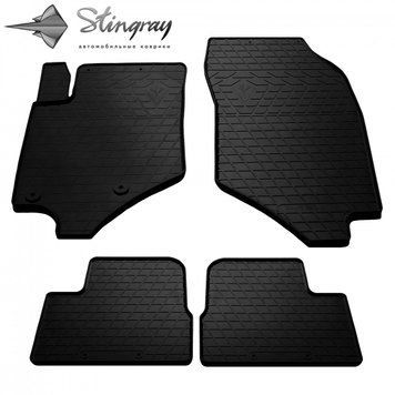 Dywaniki samochodowe gumowe zestaw 4 szt Peugeot 208 2019 - 2025 czarny 1015254