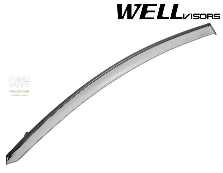 Window Deflectors 4pcs Set With Black Trim Ford Fusion 2013-2020 Sedan Wellvisors 3-847FD009