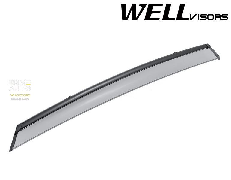 Window Deflectors 4pcs Set With Black Trim Ford Fusion 2013-2020 Sedan Wellvisors 3-847FD009