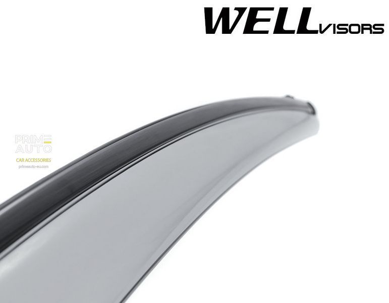 Window Deflectors 4pcs Set With Black Trim Ford Fusion 2013-2020 Sedan Wellvisors 3-847FD009