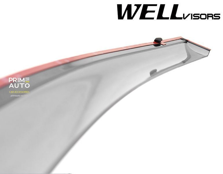 Window Deflectors 4pcs Set With Black Trim Ford Fusion 2013-2020 Sedan Wellvisors 3-847FD009