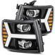 Faruri faţă Chevrolet Silverado 1500 2007-2013 PRO series cărbune negru AlphaRex 880206