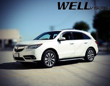 Window Deflectors 4pcs Set with Chrome Trim Acura MDX 2014-2020 Wellvisors 3-847AC008