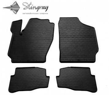 Dywaniki samochodowe gumowe zestaw 4 szt Seat Ibiza (6L) 2002 - 2008 czarny 1020154 SOVA-PL