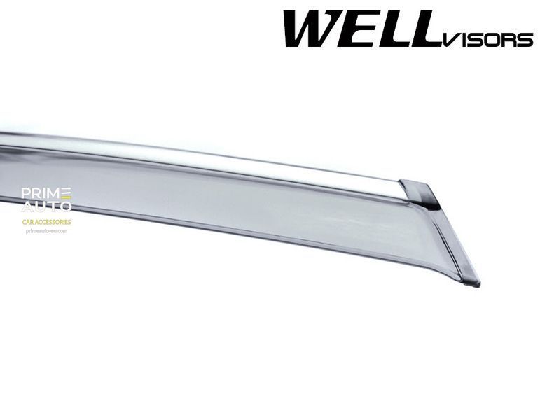 Дефлекторы окон к-т 4 шт с хромированным молдингом Toyota Venza 2008 - 2015 Wellvisors 3-847TY036 3-847TY036 фото