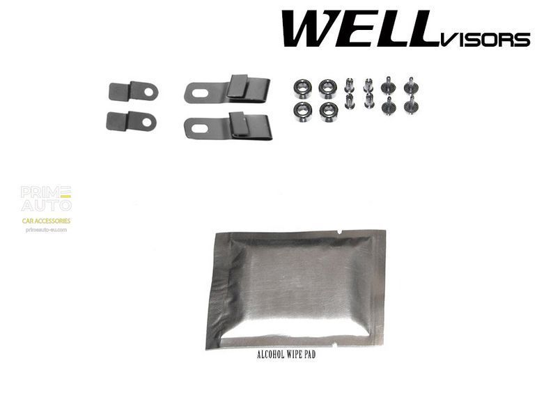 Owiewki do szyb samochodowych prz&oacute;d Premium seria Fiat 500 2012 - 2019 Wellvisors 3-847FA001